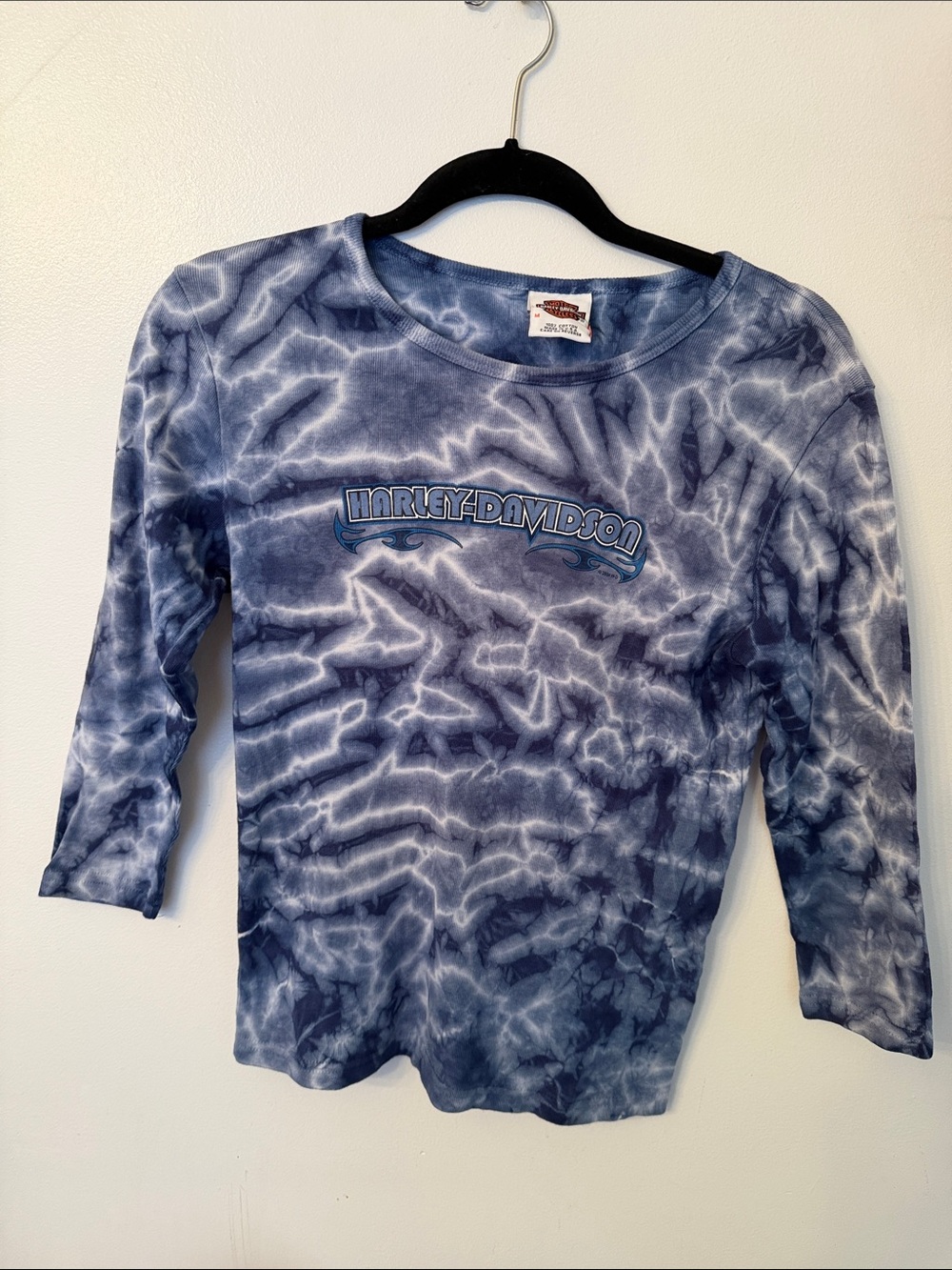 Harley-Davidson Kids Blue Tie-Dye Long Sleeve Tee